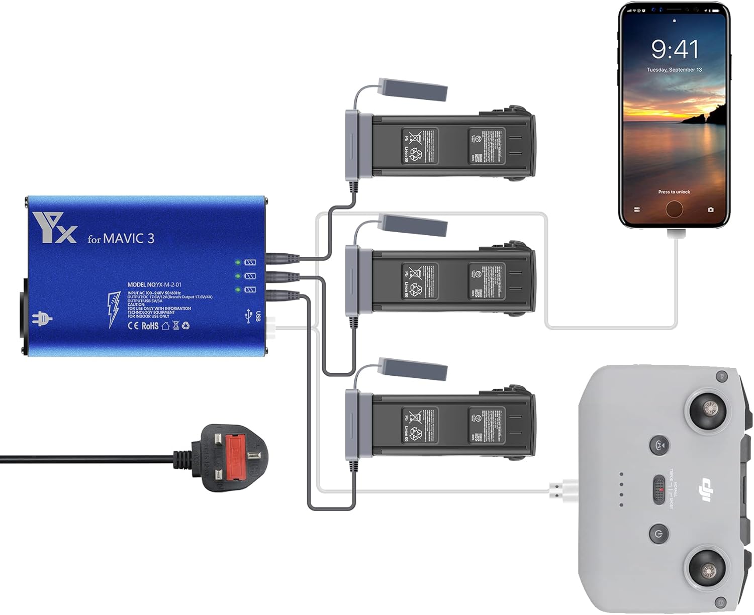 Yagers Multi-Charger (Mavic 3 Series) from Amazon